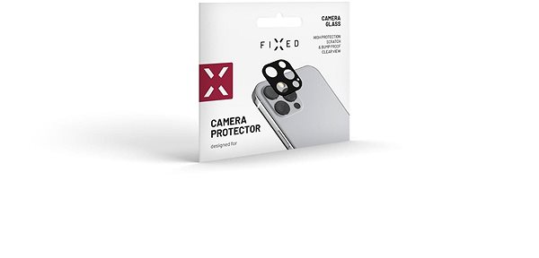 Kamera védő fólia FIXED Lens-Cover és Flash Anti Glare Circle Samsung Galaxy S22+ készülékhez Csomagolás/doboz