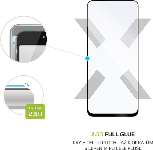 Schutzglas FIXED FullGlue-Cover für OnePlus Nord CE 2 5G - schwarz Mermale/Technologie