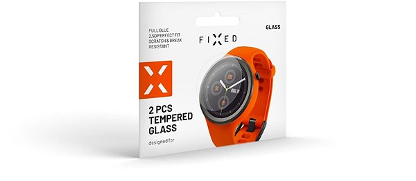 Schutzglas FIXED für Smartwatch Samsung Galaxy Watch5 40mm Galaxy Watch4 40mm 2 Stück im Paket klar ...