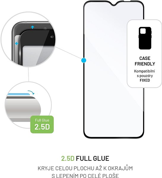 Üvegfólia FIXED Full-Glue Cover Motorola Moto E22 üvegfólia - fekete ...