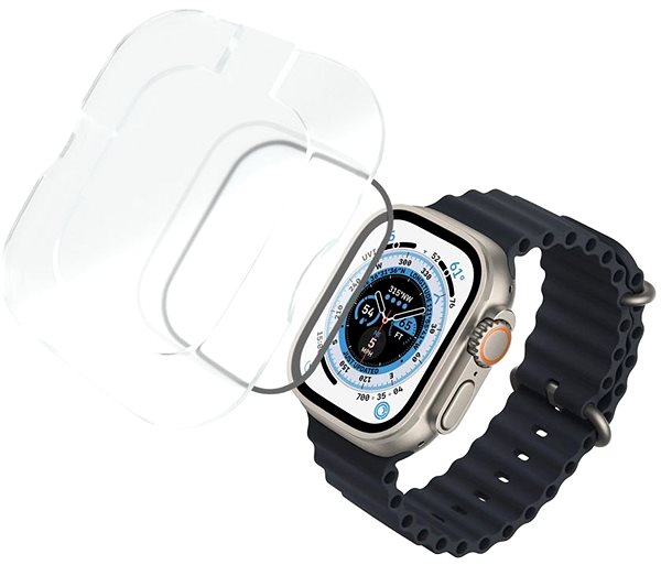 Schutzglas FIXED Armor mit Applikator für Apple Watch Ultra 49mm schwarz ...