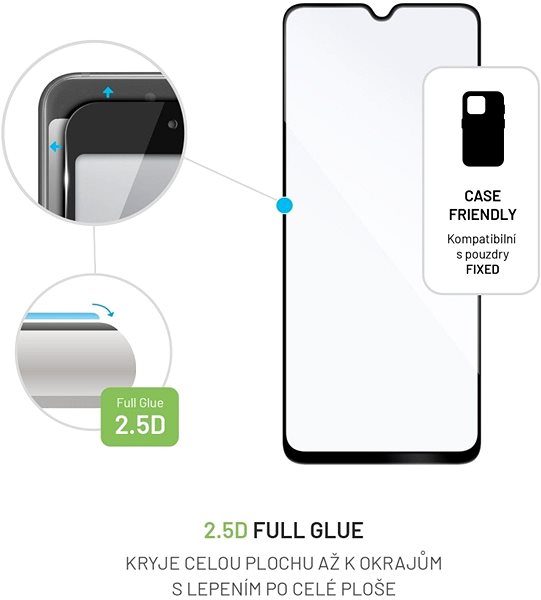 Schutzglas FIXED FullGlue-Hülle für Xiaomi Redmi 12C schwarz ...