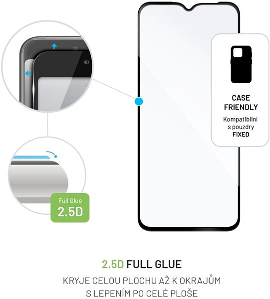 Üvegfólia FIXED FullGlue-Cover Motorola Moto G53 5G üvegfólia - fekete ...