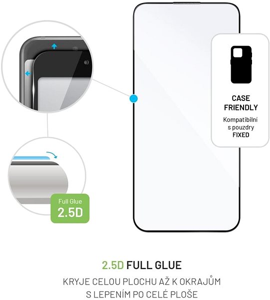 Ochranné sklo FIXED FullGlue-Cover pre Apple iPhone 15 čierne ...