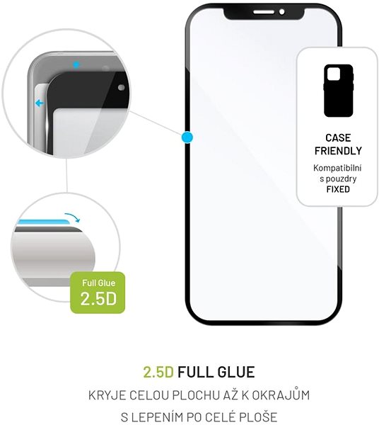 Schutzglas FIXED FullGlue-Cover für das Xiaomi Redmi Note 12R schwarz ...