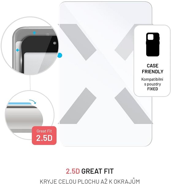 Üvegfólia FIXED Samsung Galaxy Tab S9 FE üvegfólia - átlátszó ...
