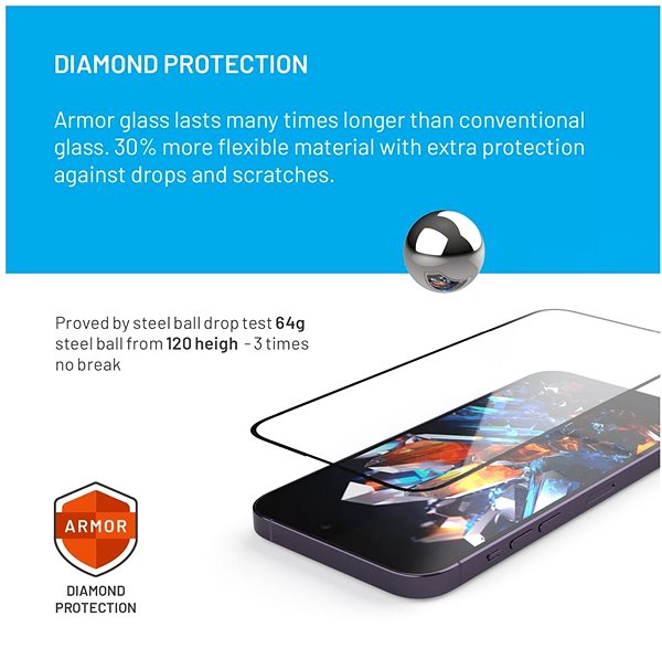 Üvegfólia FIXED Armor Samsung Galaxy A55 5G üvegfólia - fekete + applikátor ...
