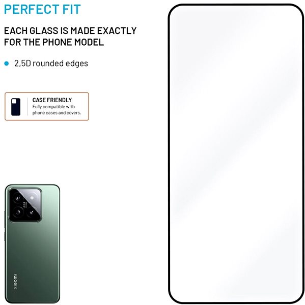 Glass Screen Protector FIXED FullGlue-Cover for Xiaomi 15 black ...