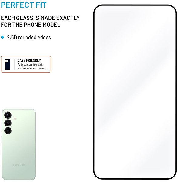 Glass Screen Protector FIXED FullGlue-Cover for Samsung Galaxy S25+ with reader support in the display black ...