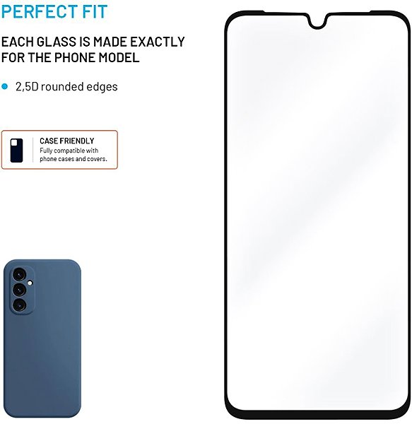 Glass Screen Protector FIXED FullGlue-Cover for Samsung Galaxy A26 5G black ...