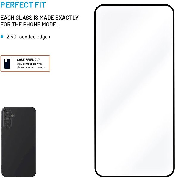 Glass Screen Protector FIXED FullGlue-Cover for Samsung Galaxy A36 5G/A56 5G black ...