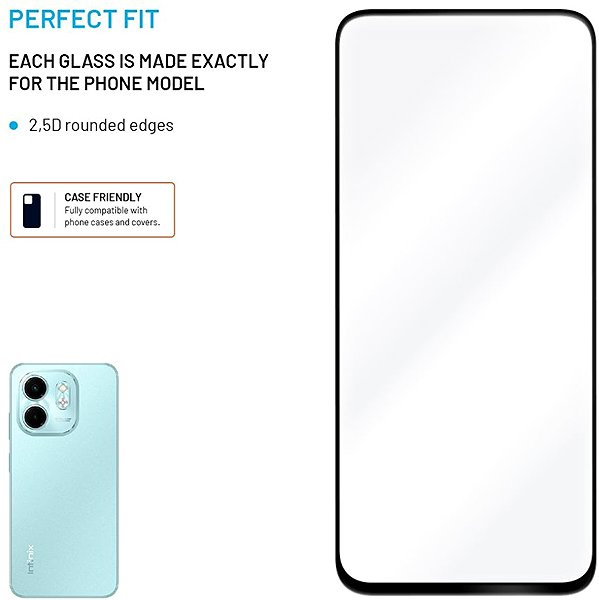 Üvegfólia FIXED FullGlue-Cover Infinix Smart 9 4G / Hot 50i 4G üvegfólia - fekete ...