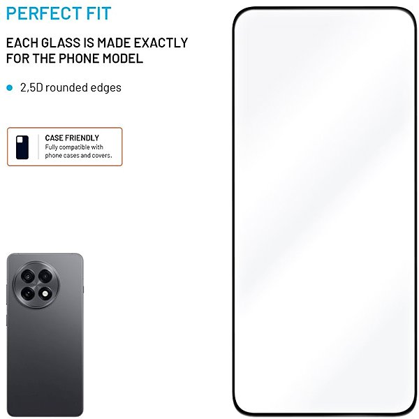 Glass Screen Protector FIXED FullGlue-Cover for OnePlus 13R 5G black ...