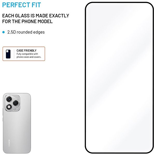 Glass Screen Protector FIXED FullGlue-Cover for Honor 400 Lite 5G black ...