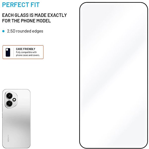 Glass Screen Protector FIXED FullGlue-Cover for Honor 400 5G black ...