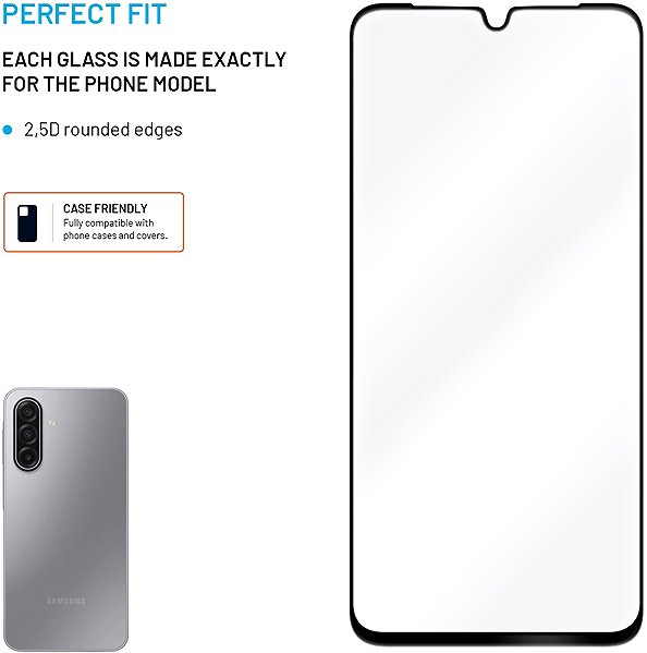 Glass Screen Protector FIXED FullGlue-Cover with applicator for Samsung Galaxy A17 4G/5G 2pcs in pack black ...