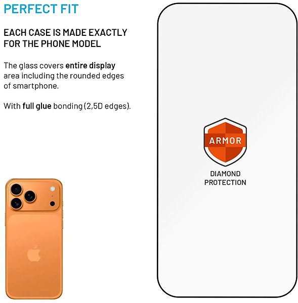 Schutzglas FIXED Armor mit AAnti-dust Applikator und AR-Schicht für Apple iPhone 17 Pro Max schwarz ...