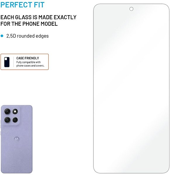 Glass Screen Protector FIXED for Motorola Moto G86 5G/Power 2pcs clear ...