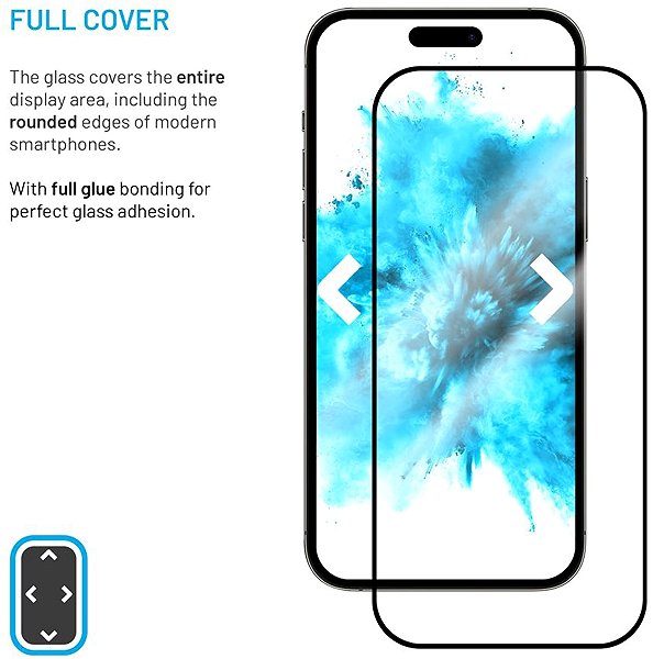 Glass Screen Protector FIXED FullGlue-Cover for Vivo X300 Pro black ...