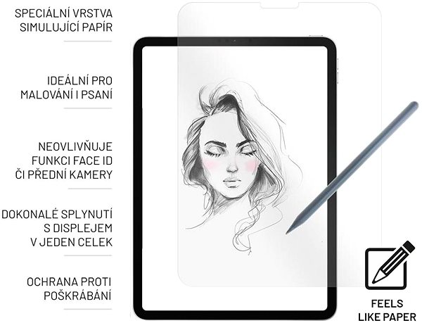 Üvegfólia FIXED PaperGlass Screen Protector Apple iPad Air 10.9“ (2024) üvegfólia - átlátszó ...