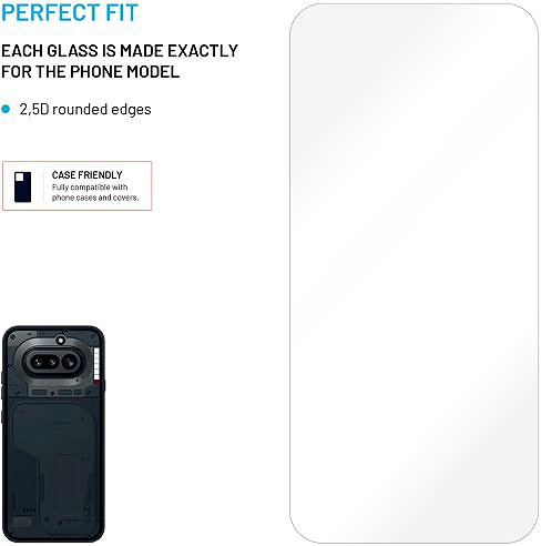 Glass Screen Protector FIXED for Nothing Phone (4a) 2pcs in package clear ...