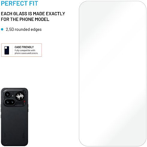 Glass Screen Protector FIXED for Nothing Phone (4a) Pro 2pcs in a pack clear ...