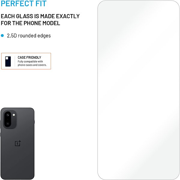 Glass Screen Protector FIXED for OnePlus 15R 2pcs in a pack Clear ...