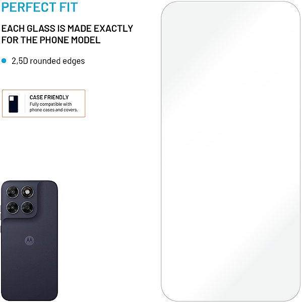 Glass Screen Protector FIXED for Motorola Moto G87 5G 2-Pack Clear ...