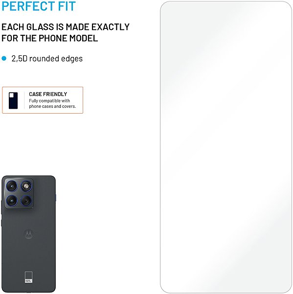 Glass Screen Protector FIXED for Motorola Edge 70 5G, 2-Pack, Clear ...