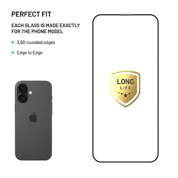 Schutzglas FIXED Long-Life mit Anti-dust-Applikator für Apple iPhone 17 schwarz ...