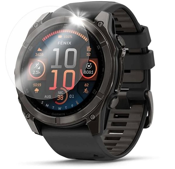 Glass Screen Protector FIXED for Garmin Fenix 8 (51mm) 2 pcs in pack clear ...