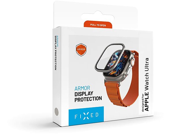 Glass Screen Protector FIXED Armour with Steel Frame for Apple Watch Ultra 49mm Titanium ...