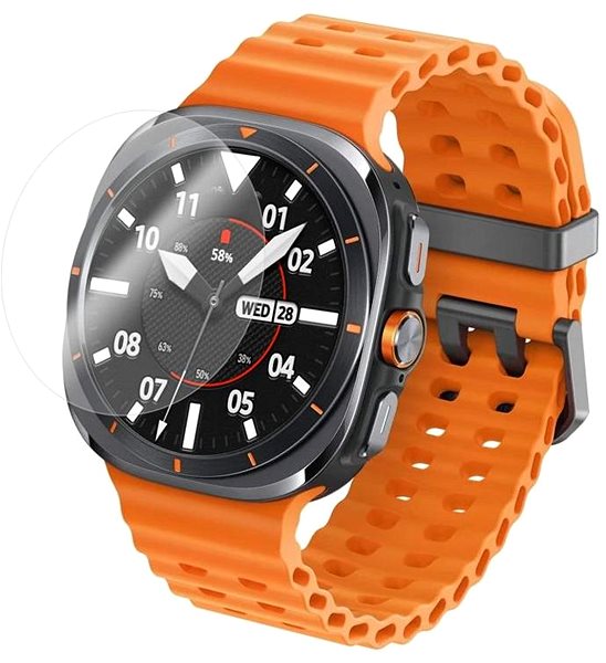 Glass Screen Protector FIXED for Samsung Galaxy Watch Ultra (2024/2025) 2 pcs in a pack clear ...