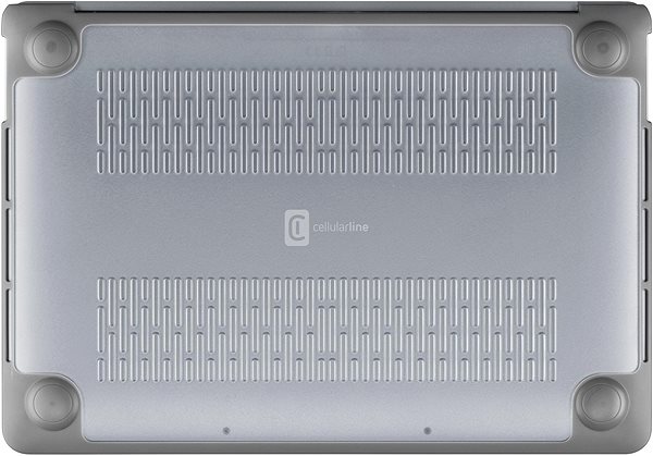 Puzdro na notebook Cellularline Matt Hard Shell na Apple MacBook Air 16'' (2021) transparentné Spodná strana