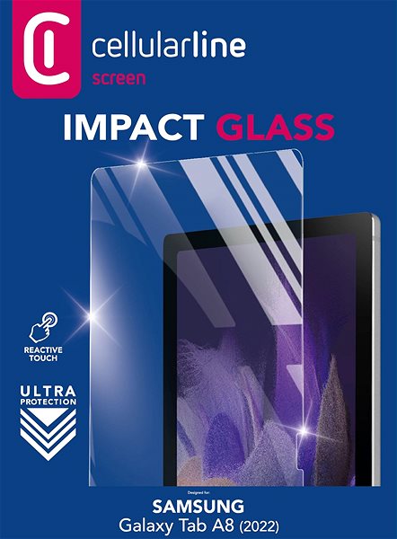 Ochranné sklo Cellularline Glass na Samsung Galaxy Tab A8 (2022) ...