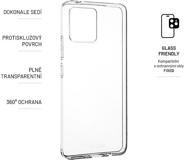 Handyhülle FIXED Cover für Motorola Moto G72 - transparent ...