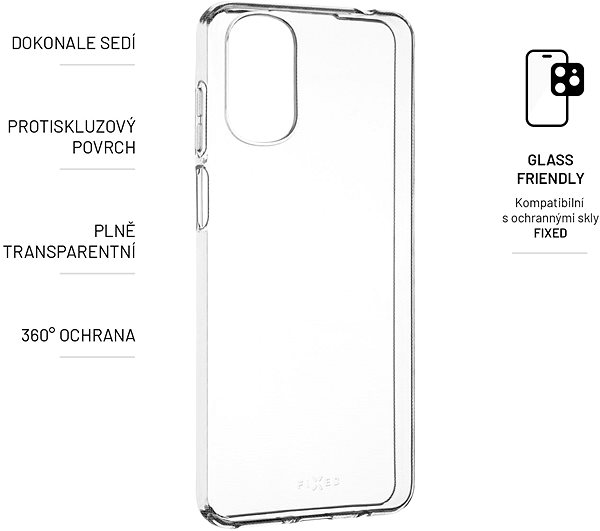 Handyhülle FIXED Cover für Motorola Moto E22s - transparent ...