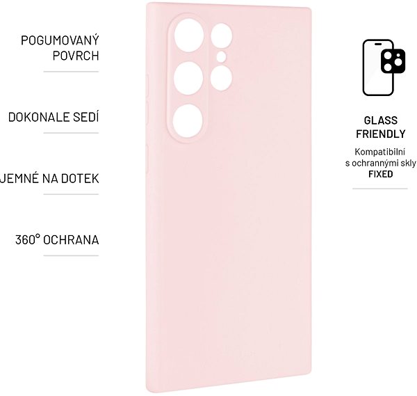 Kryt na mobil FIXED Story na Samsung Galaxy S23 Ultra ružový ...