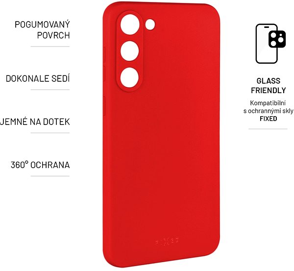 Telefon tok FIXED Story Samsung Galaxy S23+ piros tok ...