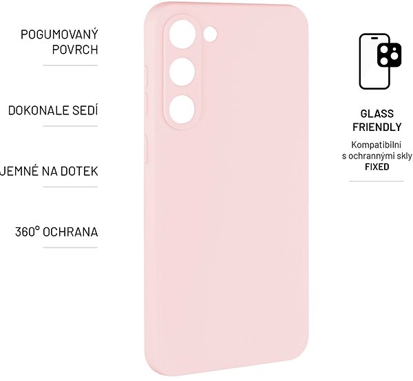 Kryt na mobil FIXED Story na Samsung Galaxy S23+ ružový ...
