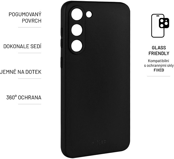 Telefon tok FIXED Story Samsung Galaxy S23+ fekete tok ...