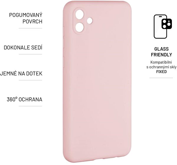Telefon tok FIXED Story a Samsung Galaxy A04 készülékhez rózsaszín ...