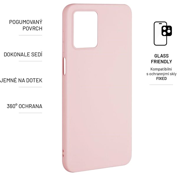 Telefon tok FIXED Story a Motorola Moto G53 5G készülékhez rózsaszín ...