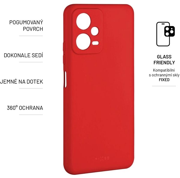 Telefon tok FIXED Story a Xiaomi Redmi Note 12 5G készülékhez piros ...