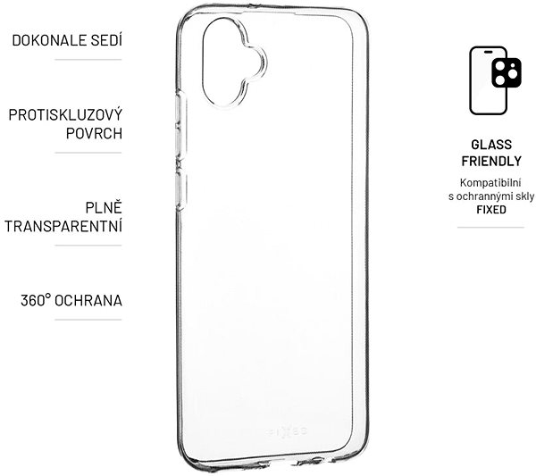 Handyhülle FIXED Cover für Samsung Galaxy M04 - transparent ...