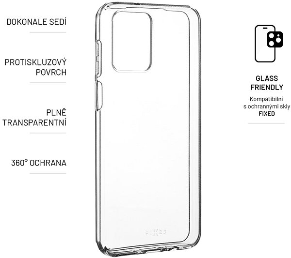Handyhülle FIXED Cover für Motorola Moto G53 5G - transparent ...