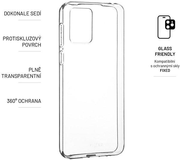 Handyhülle FIXED Cover für Motorola Moto E13 - transparent ...