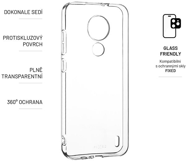 Handyhülle FIXED Cover für Nokia C21 - transparent ...