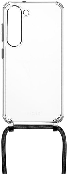 Kryt na mobil FIXED Pure Neck AntiUV s čiernou šnúrkou na krk pre Samsung Galaxy S23.