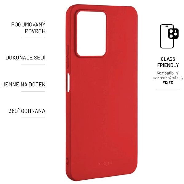 Kryt na mobil FIXED Story pre Xiaomi Redmi Note 12 červený ...